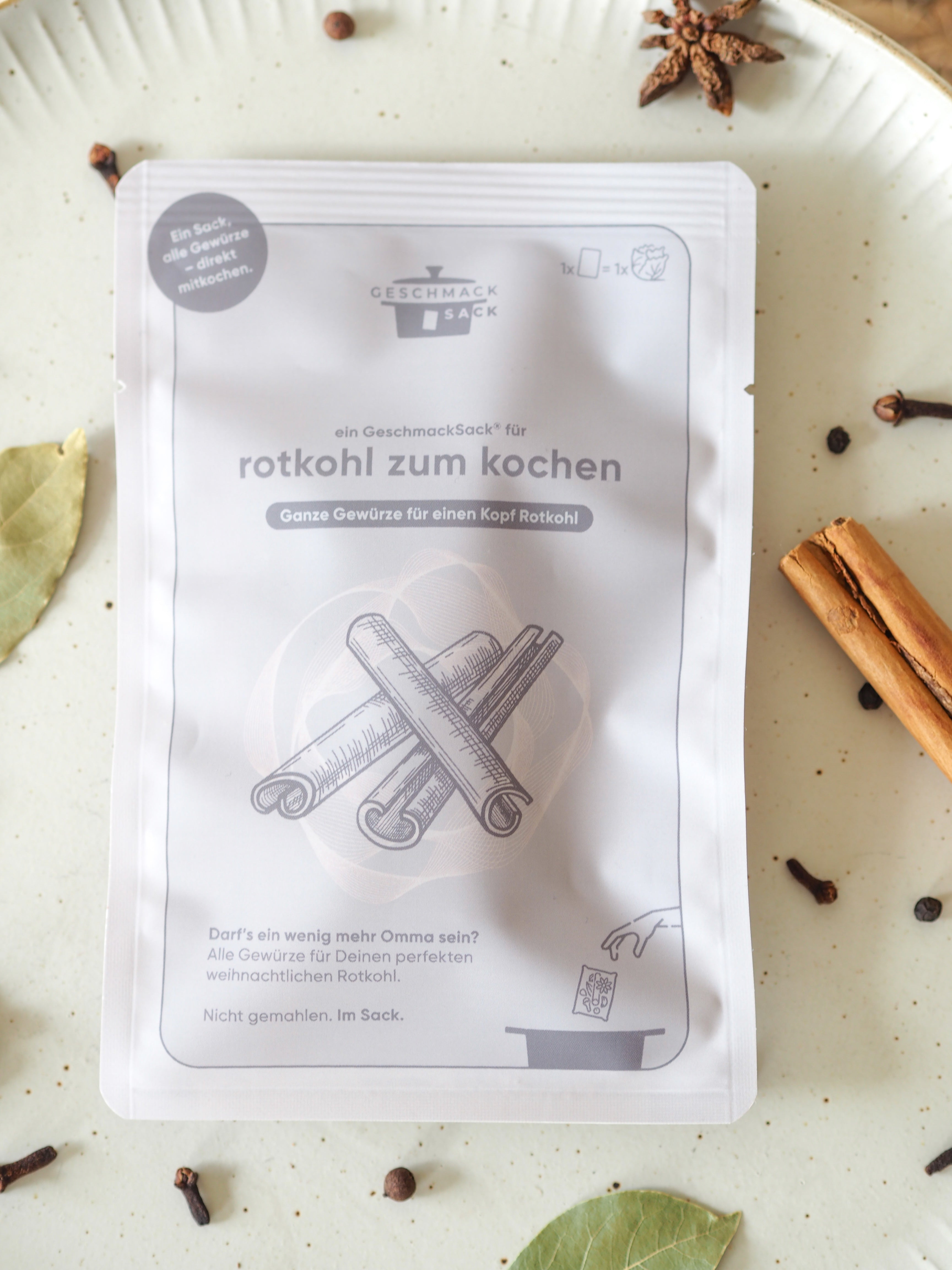 Rotkohl Gewürzbeutel – Handgefertigt mit ganzen Gewürzen